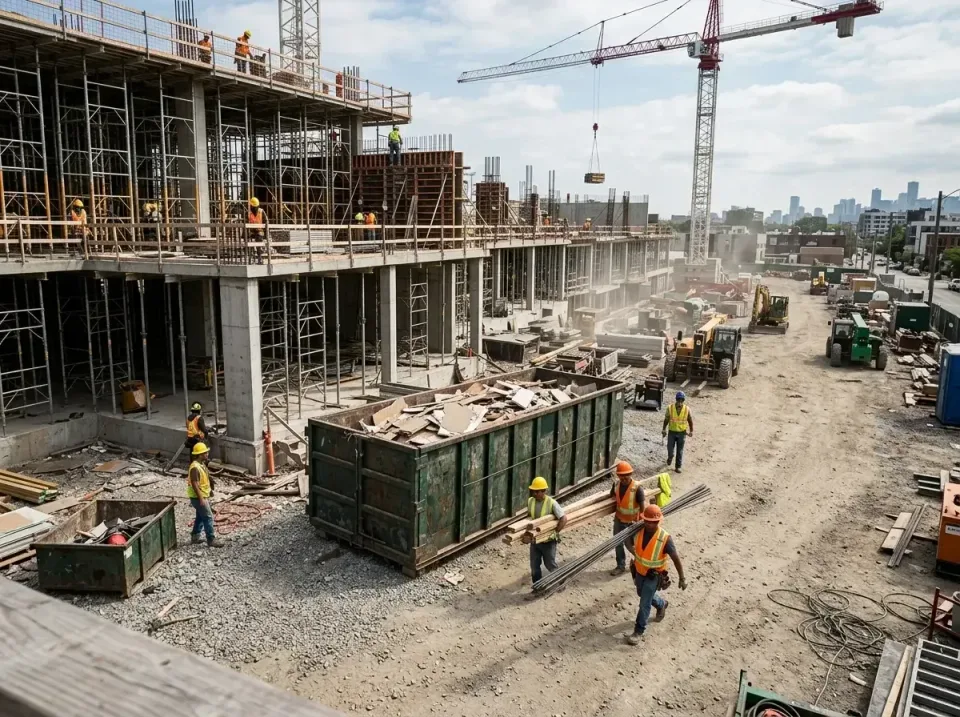 commercial-construction-site-w-002 — frequently asked questions, Low Cost Construction Dumpster Rental in Beloit, WI